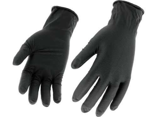 YATO YT-74743 Erős nitril kesztyű gyémánt mintával 10 - aes méret 50 db/csomag