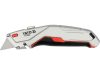 YATO YT-75204 Behúzható tarpézpengés kés övvágó / dobozbontó funkcióval +4 db pótpengével