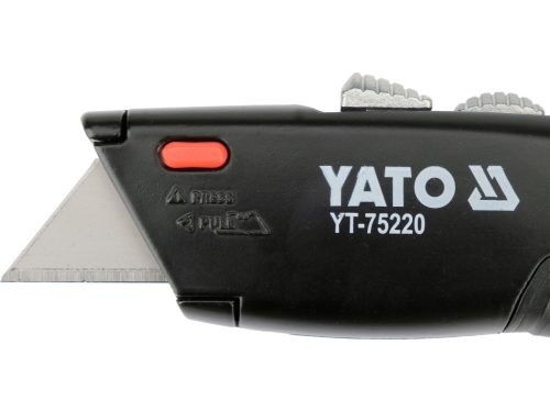 YATO YT-75220 Behúzható trapéz és horogpengés duplakés +2 x 3 db pótpengével