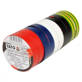   YATO YT-8156 Szigetelőszalag 12 x 0,13 mm x 10 m öt színű (10 db/cs)