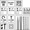 YATO YT-82122 Elektromos fúrókalapács SDS-Plus 3,3 J 850 W