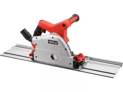 Yato YT-821702 Akkumulátoros merülőfűrész 140mm szénkefe nélküli motorral vezetősínnel, 2db szorítóval (akku és töltő nélékül)