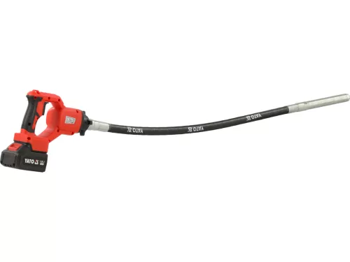 YATO YT-826023 Betontömörítő vibrátor 18V szénkefe nélküi motorral (1 x 4.0 Ah akku + töltő)
