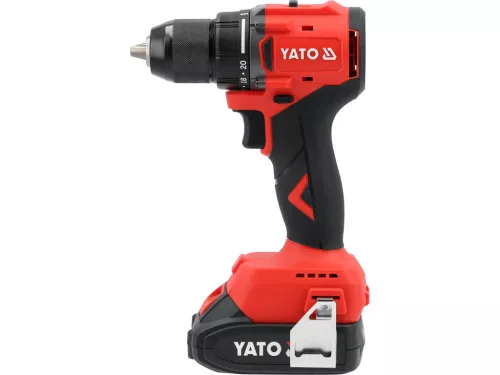 YATO YT-827681 Fúró-csavarbehajtó 18V, 60 Nm szénkefe nélküi motor (2 x 2,0 Ah akku+ töltő)