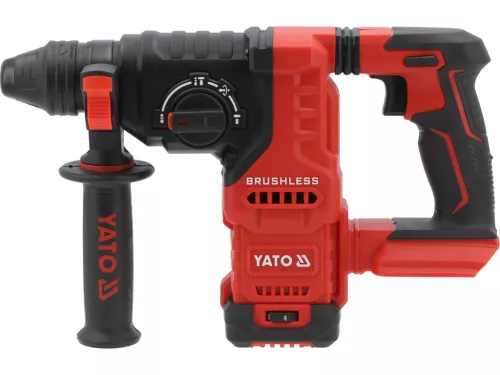 YATO YT-827726 Akkumulátoros fúrókalapács 18V SDS Plus 2,4J szénkefe nélküli motor (akku + töltő nélkül)