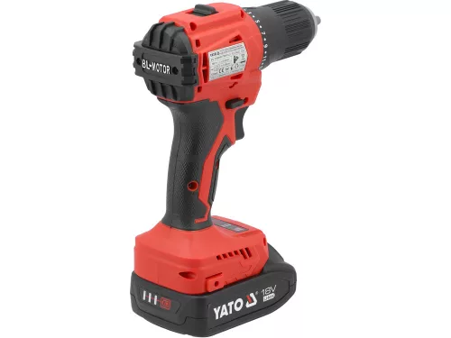 YATO YT-8277905 Akkus fúró-csavarozó 45 Nm szénkefe nélküli 18 V (2 x 2,0 Ah akku + töltő)