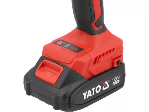 YATO YT-8277905 Akkus fúró-csavarozó 45 Nm szénkefe nélküli 18 V (2 x 2,0 Ah akku + töltő)