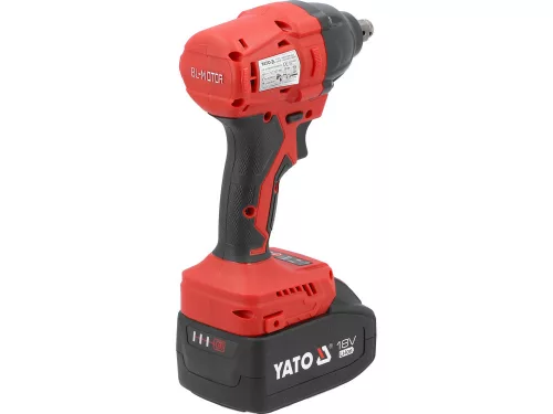 YATO YT-8277925 Akkus ütvecsavarozó 1/2" 350 Nm szénkefe nélkül 18 V (2 x 4,0 Ah akku + töltő)