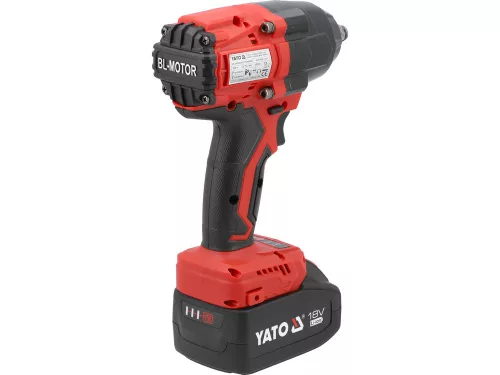 YATO YT-8277935 Akkus ütvecsavarozó 1/2" 800 Nm szénkefe nélkül 18 V (2 x 4,0 Ah akku + töltő)