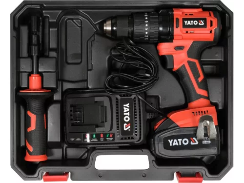 YATO YT-82790 Akkus ütvefúró-csavarozó 18 V szénkefe nélküli motor (1 x 3,0 Ah akksi + töltő)