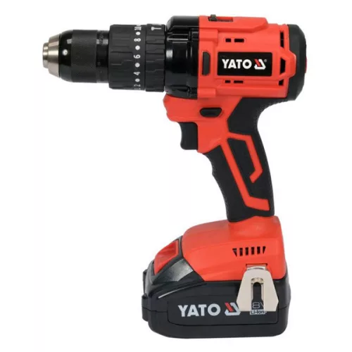 YATO YT-82791 Akkus ütvefúró-csavarozó 75 Nm szénkefe nélküli 18 V Li-Ion (2 x 3 Ah akku + töltő)