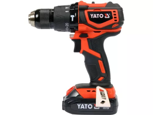 YATO YT-82796 Akkus ütvefúró-csavarozó 42 Nm szénkefe nélküli 18 V Li-Ion (1 x 2,0 Ah akku + töltő)