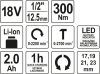 YATO YT-82804 Akkus ütvecsavarozó 300 Nm 18 V Li-Ion (1 x 2,0 Ah akku + töltő)