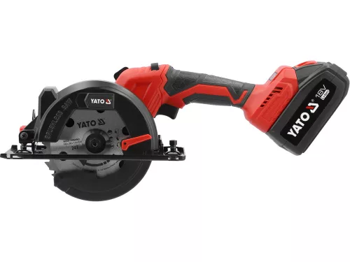 YATO YT-8281185 Akkus körfűrész 140 mm szénkefe nélküli 18 V (2 x 4,0 Ah akku + töltő)
