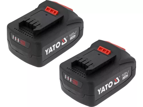 YATO YT-828252 Akkumulátoros sarokcsiszoló 18V 125mm szénkefe nélküli motorral (2x 4,0 Ah akku + töltő)