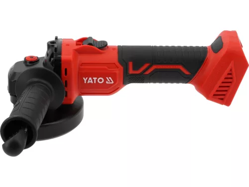 YATO YT-828253 Akkumulátoros sarokcsiszoló 18V 125mm szénkefe nélküli motorral (akku + töltő nélkül)