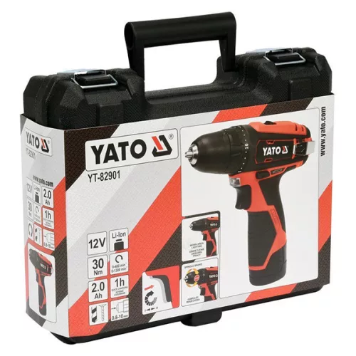 YATO YT-82901 Akkus fúrócsavarozó 30 Nm 12 V Li-Ion (1 x 2,0 Ah akku + töltő)