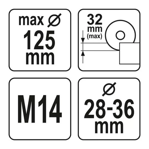 YATO YT-82992 Sarokcsiszoló porelszívó adapter vágáshoz 125 mm