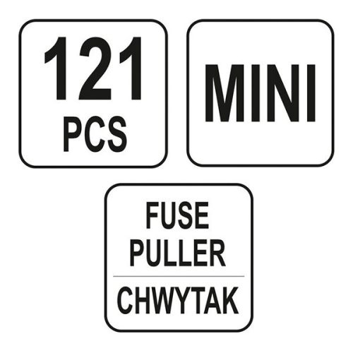 YATO YT-83143 Biztosíték készlet 121 részes mini