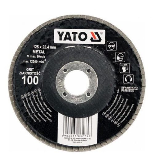 YATO YT-83276 Lamellás csiszolókorong 125 x 22,4 mm / P120