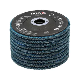   YATO YT-833002 Kék lamellás csiszolókorong P80 125 mm (10 db/csomag)