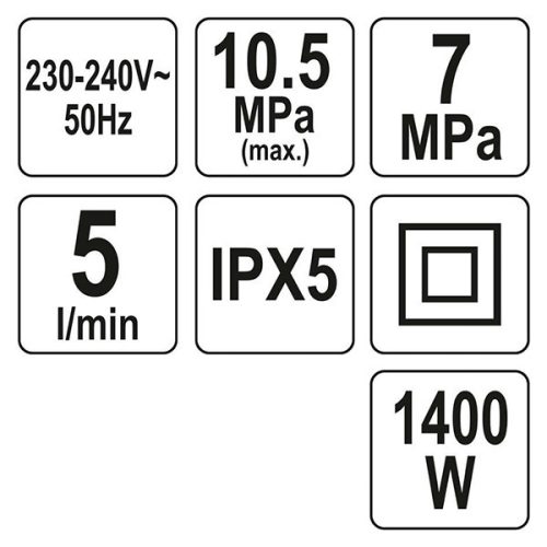 YATO YT-85910 Elektromos magasnyomású mosó 1400W 105bar