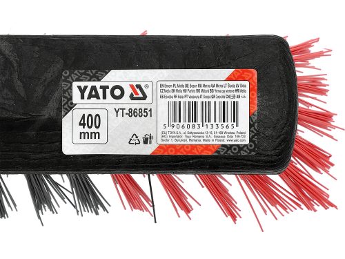YATO YT-86851 Kültéri seprű 400 mm széles fejjel, 1400mm hosszú nyéllel